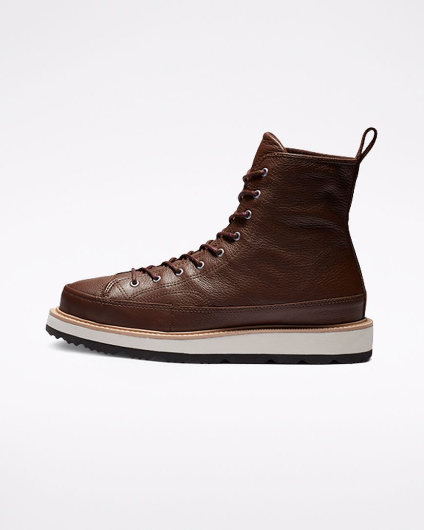 Botas Converse Chuck Taylor Crafted Altas Mujer Chocolate Negras | PE 0P8725